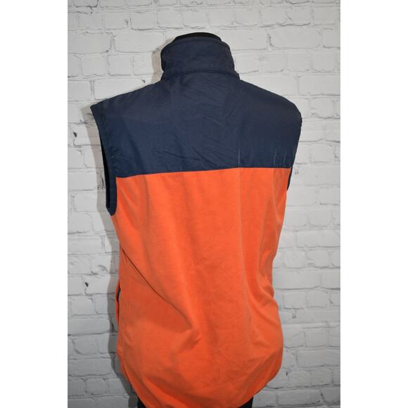 Southern Tide Fleece Jacket Vest Womens Size Small Zip Pockets Orange Blue - Picture 4 of 7